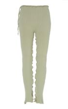 Moda Operandi Peet Dullaert Frill-embellished Ribbed-knit Pants Size: 34