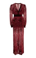 Zuhair Murad Velours Devore Kodo Dress