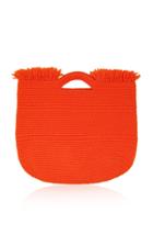 Sensi Studio Wool-trimmed Straw Carryall Bag