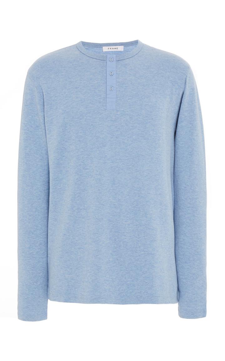 Frame Cotton-jersey Henley T-shirt