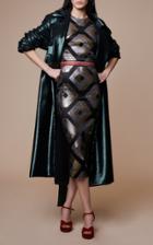 Diane Von Furstenberg Metallic Cube Sheath Dress