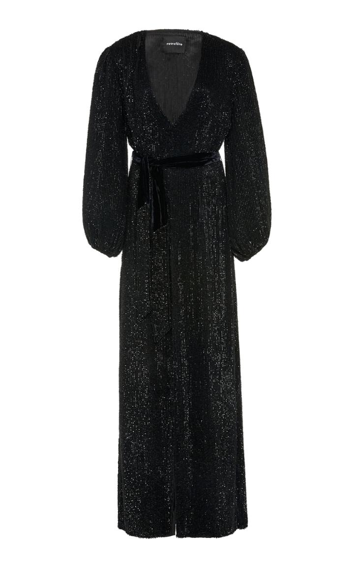 Retrofte Margarita Sequined Maxi Dress