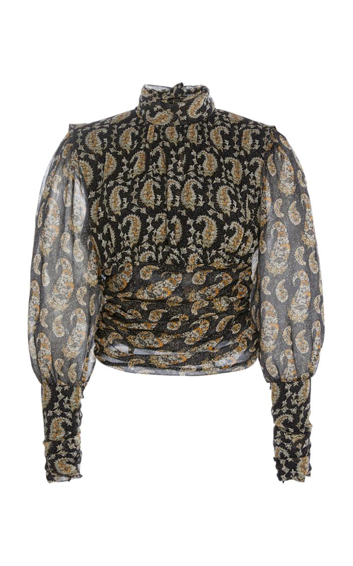 Altuzarra Augusta Silk Balloon Sleeve Blouse