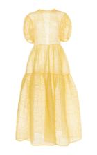 Moda Operandi Cecilie Bahnsen Kelly Puff Sleeve Bow-accented Gown Size: 6