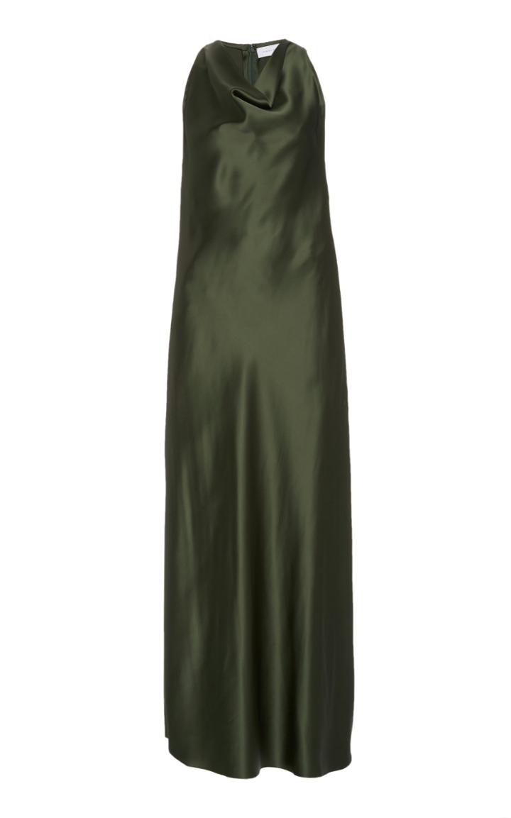 Moda Operandi Marina Moscone Draped Satin Dress