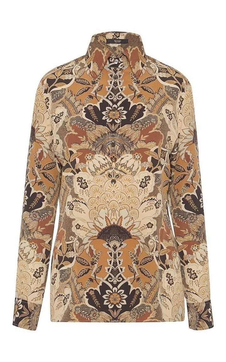 Etro Wallpaper Floral Long Sleeve Blouse