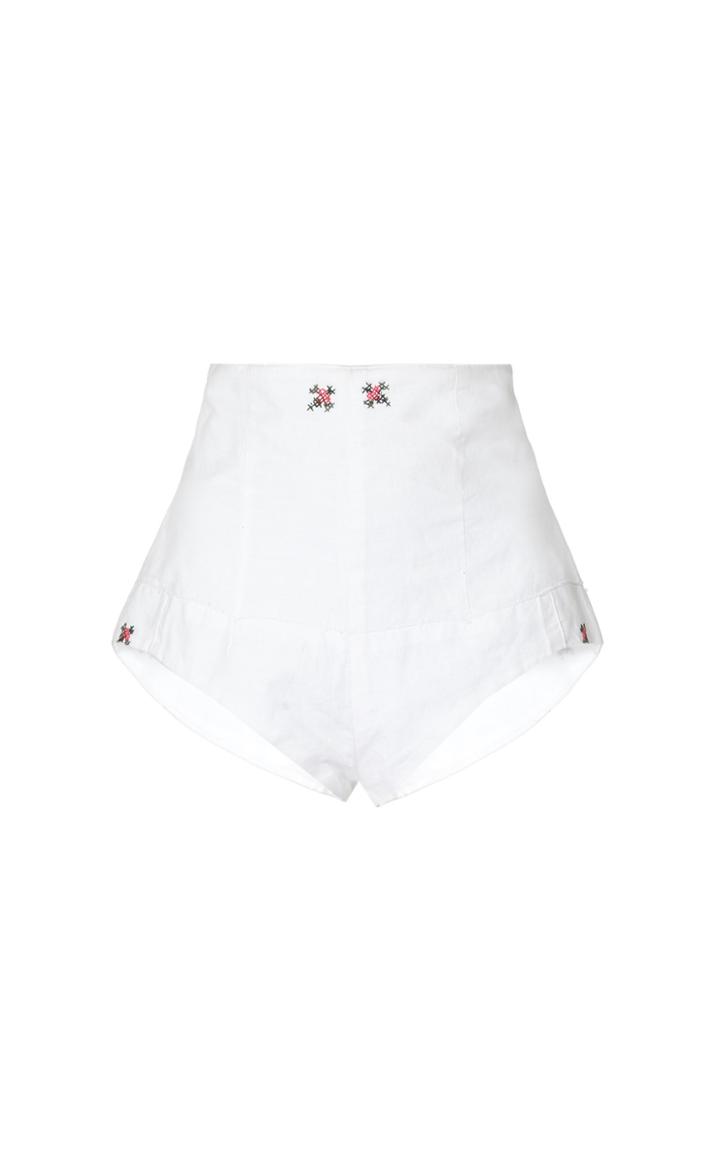 Nevenka Gentle Embroidered Cotton Shorts