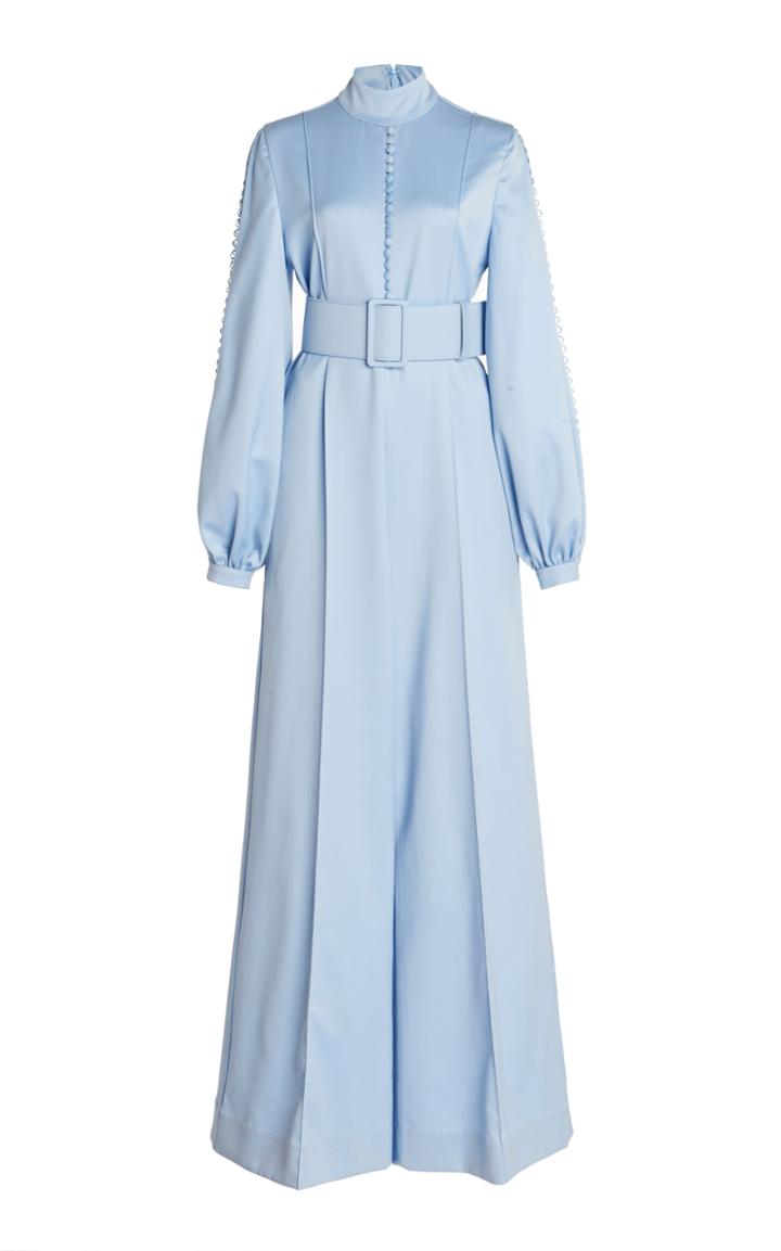 Moda Operandi Costarellos Alvina Button-detailed Wool Wide-leg Jumpsuit