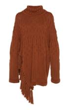 Alberta Ferretti Pure Cotton Knit Asymmetric Top