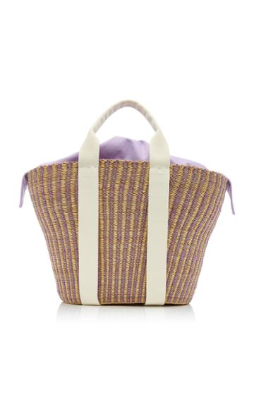 Muun Ava Straw And Cotton-canvas Tote