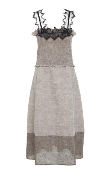 Lug Von Siga Embroidered Lace Midi Dress