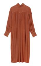 Moda Operandi Sayaka Davis Pleated Satin Dress