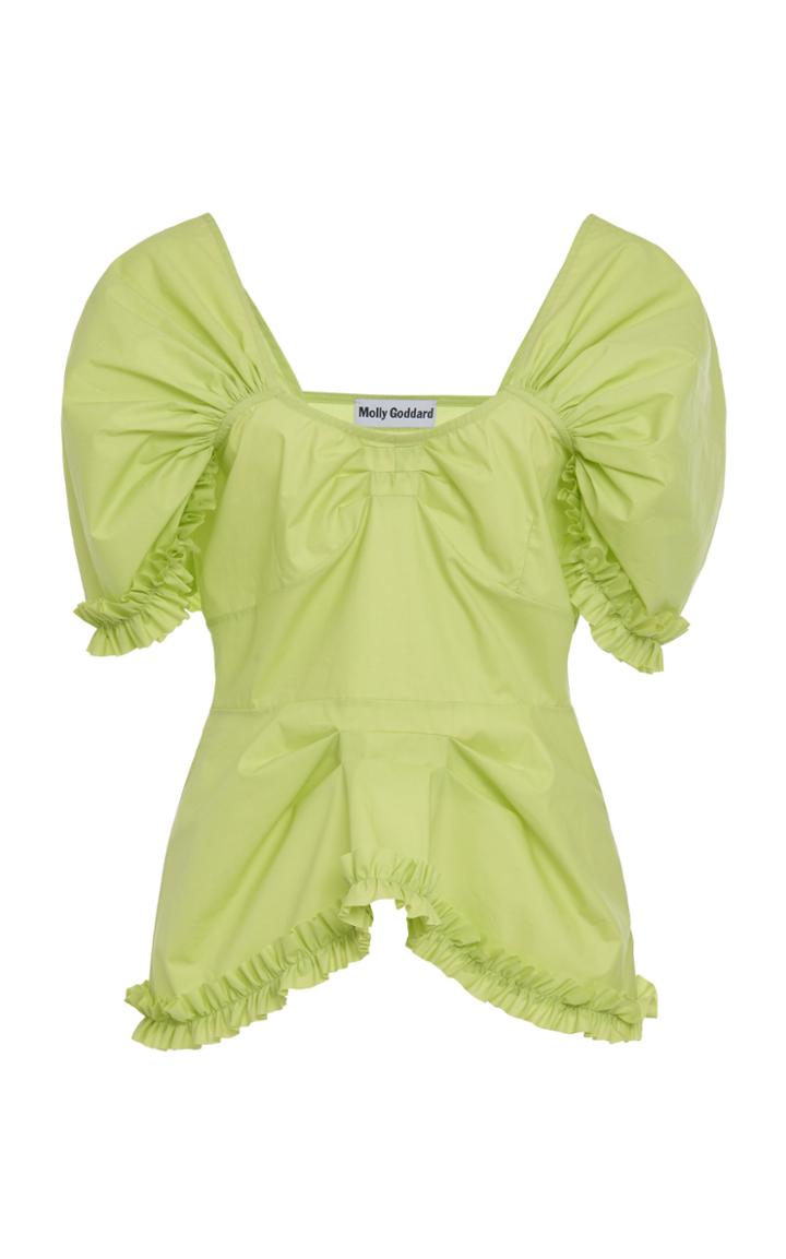 Moda Operandi Molly Goddard Penelope Pintucked Cotton Top Size: 6