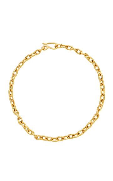 Jean Mahie 22k Yellow Gold Hammered Link Cadene Chain