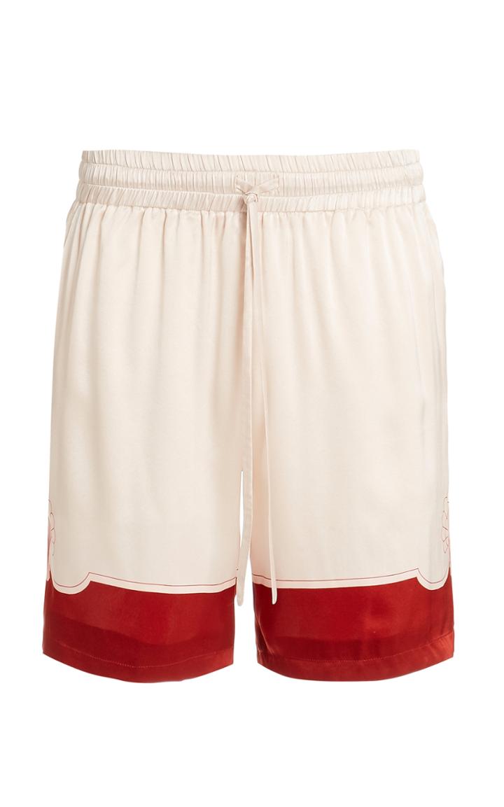 Casablanca Two-toned Silk Shorts