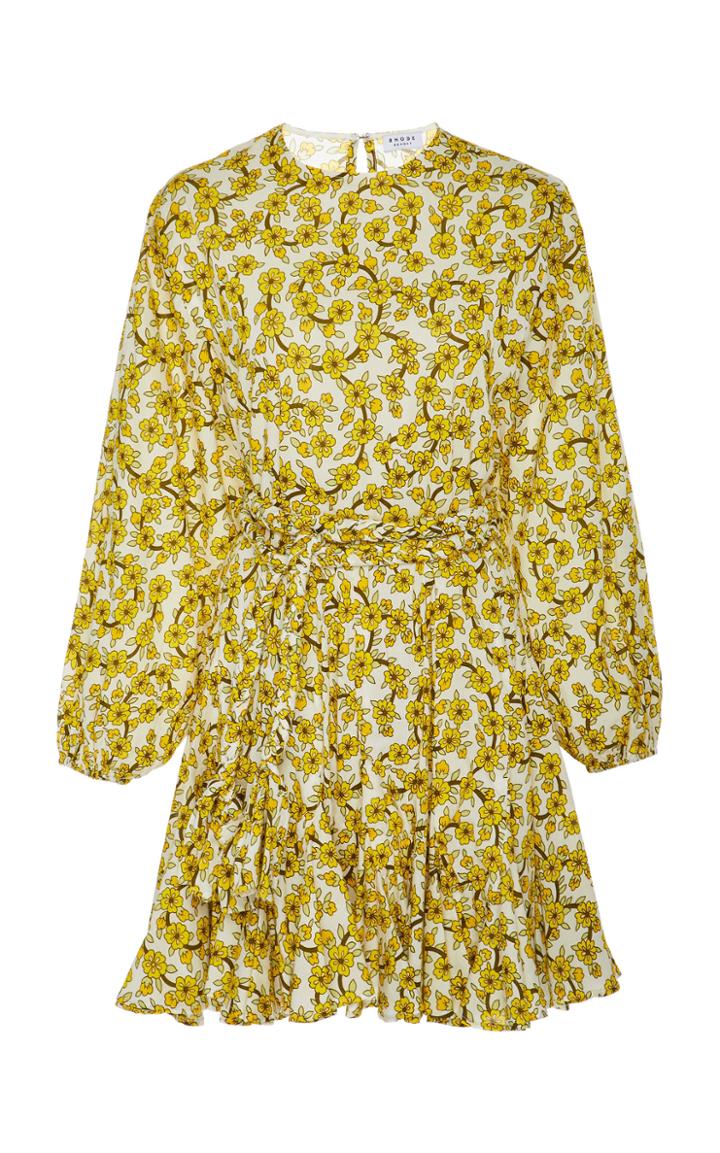 Rhode Resort Ella Floral-print Cotton-poplin Mini Dress