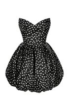 Moda Operandi Rasario Polka-dot Silk Chiffon Strapless Mini Dress