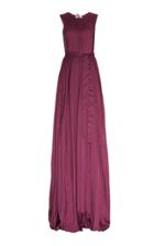 Ann Demeulemeester Belted Satin Maxi Dress