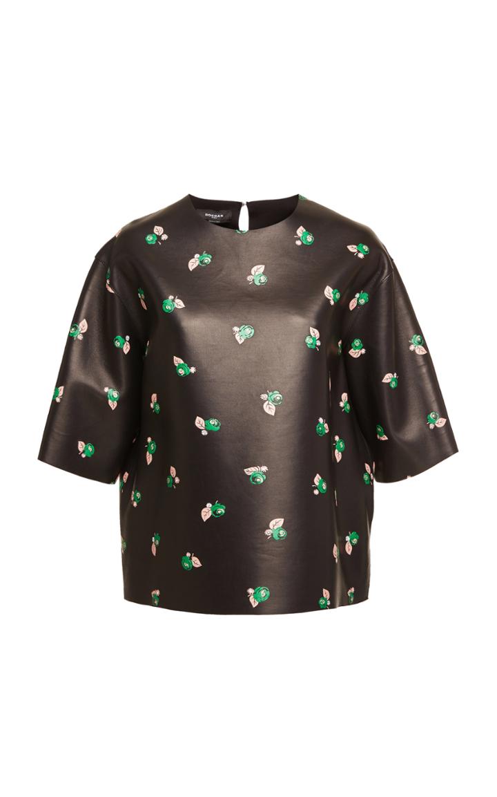 Rochas Onitha Leather Top