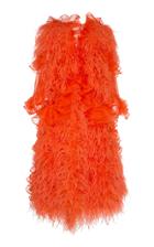 Mary Katrantzou Silk Organza-trimmed Ostrich Feather Dress