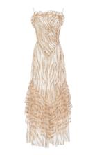 Moda Operandi Sandra Mansour Cygne Enflamm Glittered Tulle Gown Size: 36
