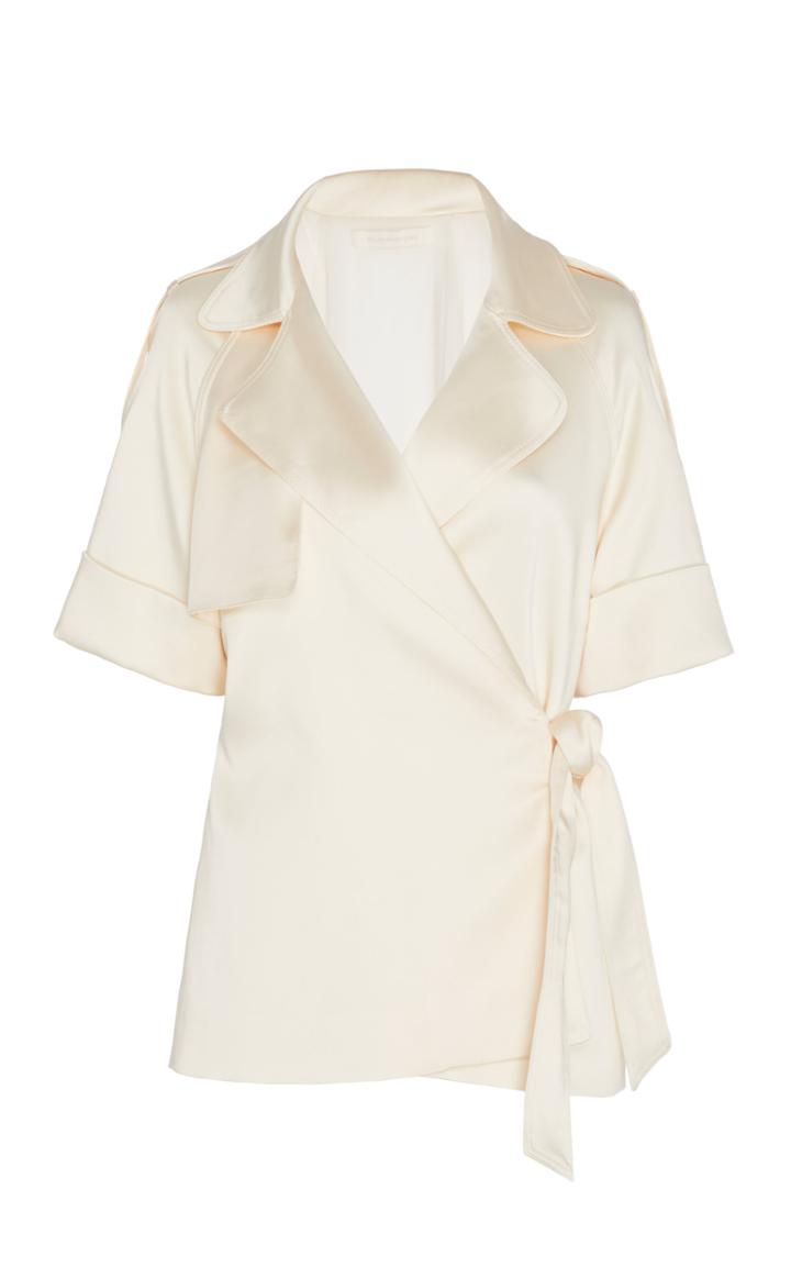 Moda Operandi Jonathan Simkhai Kelsey Tie-accented Satin Top Size: Xs
