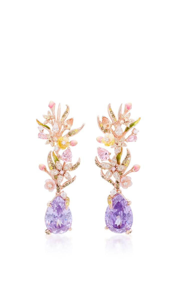 Anabela Chan Posie Lilac Earrings