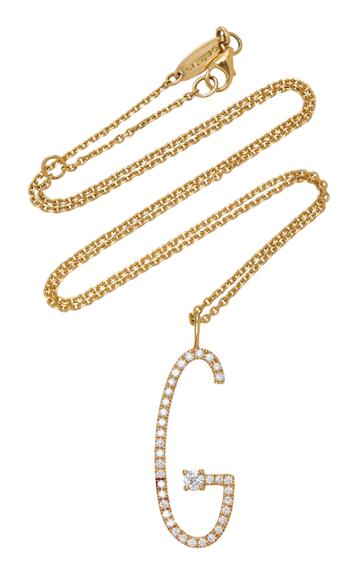 Mimi So Custom Type Gold Diamond Pave Pendant Necklace
