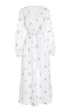 Markarian Zenia Embroidered Cotton Midi Wrap Dress