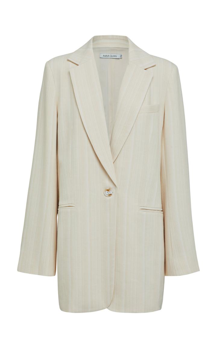 Moda Operandi Anna Quan Gianna Notched Twill Blazer