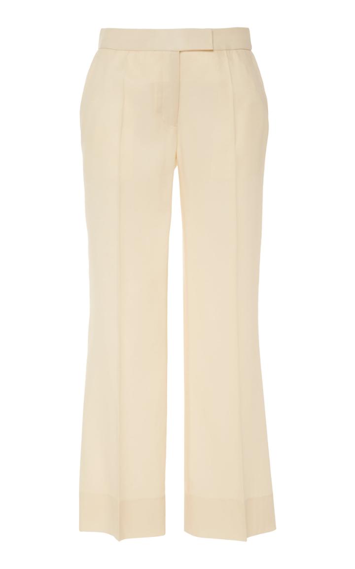 Marina Moscone Cropped Mid-rise Straight-leg Trousers