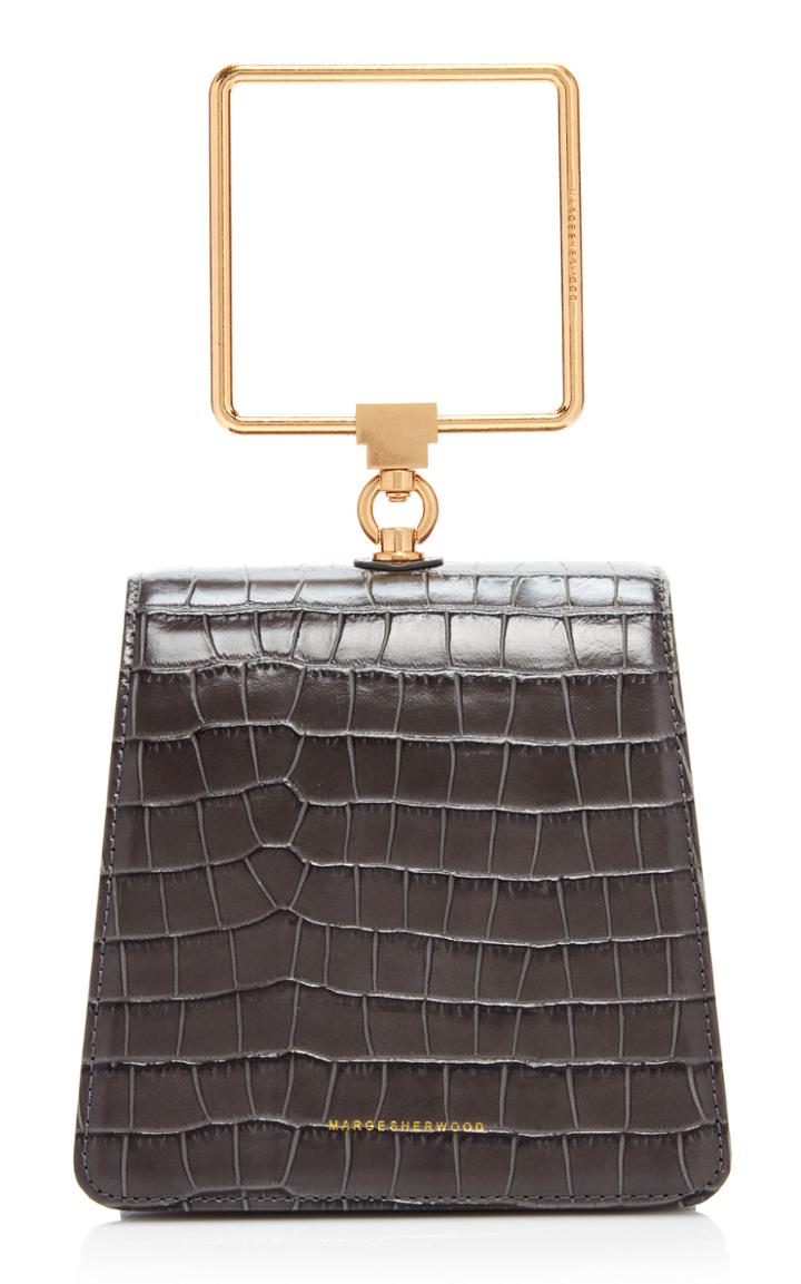 Moda Operandi Marge Sherwood Pump Handle Croc-effect Leather Top Handle Bag
