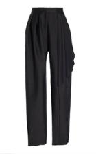 Noon By Noor Lionel Straight Leg Crepe Pleated Pants