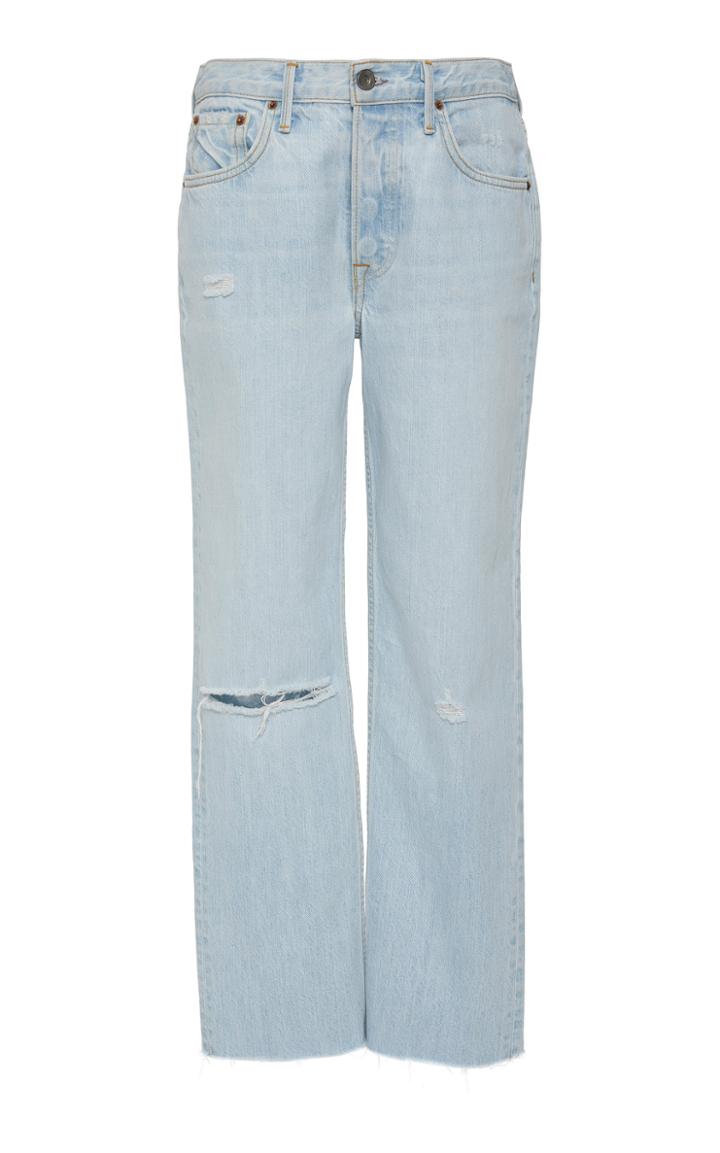 Grlfrnd Denim Helena Cropped High-rise Straight-leg Jeans