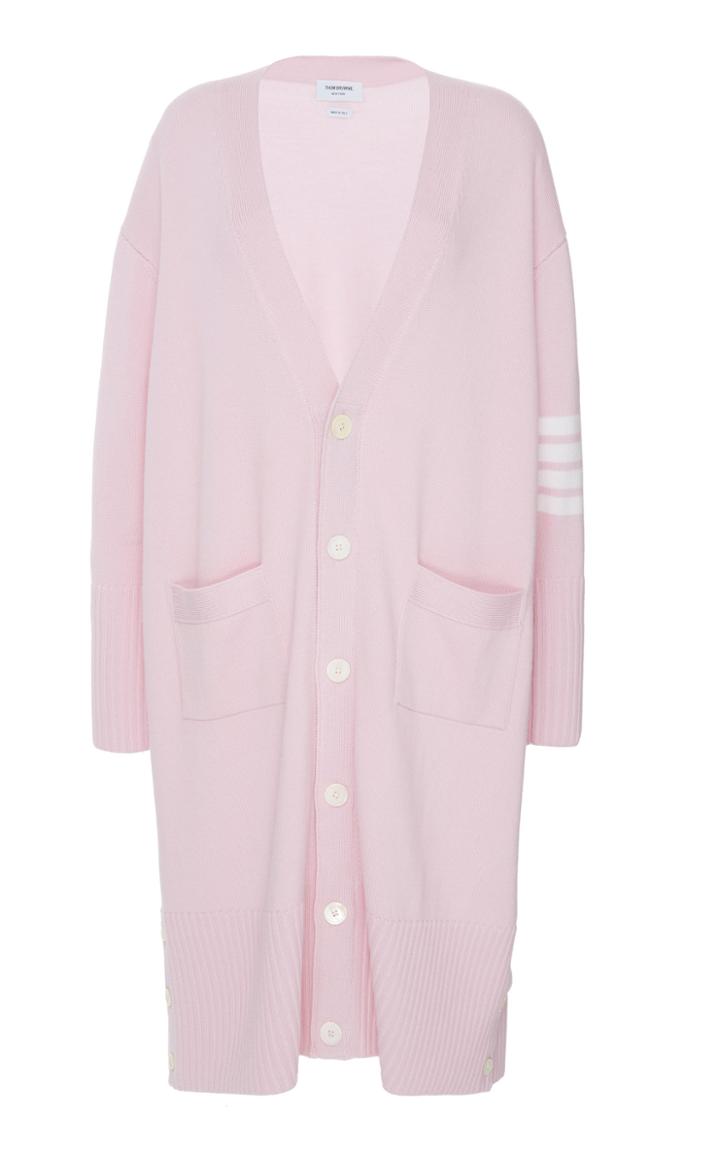 Thom Browne Oversized Stripe-detailed Wool Cardigan