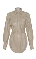 Moda Operandi Matriel Belted Vegan Leather Shirt Eco Open Back