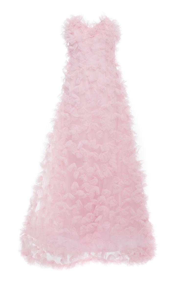 Rodarte Strapless Textured Tulle Dress