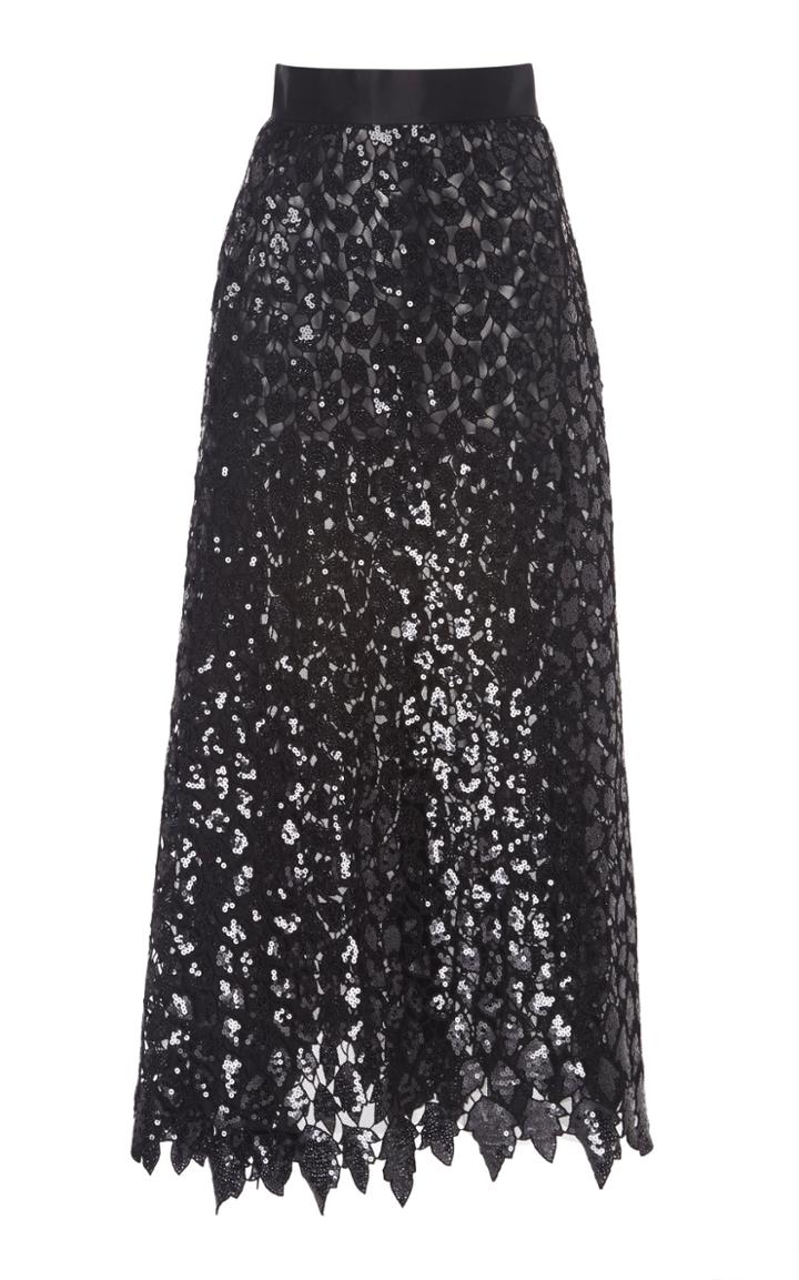 Marc Jacobs Semi-sheer Embroidered Tulle Skirt