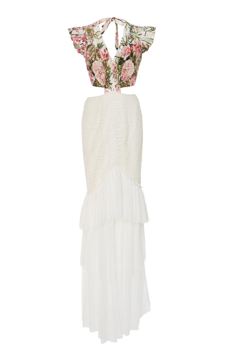 Sophia Kah Maria Ana Cutout Long Dress