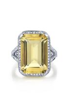 Moda Operandi Shay 18k White Gold Yellow Topaz Portrait Gemstone Ring