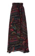 Chufy Illari Wrap-effect Broadcloth Maxi Skirt