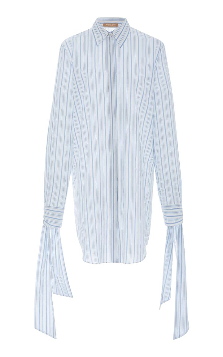 Michael Kors Collection Streamer Sleeve Cotton Shirt