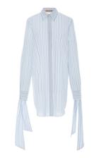 Michael Kors Collection Streamer Sleeve Cotton Shirt
