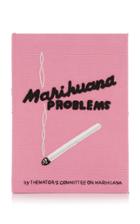 Olympia Le-tan Marihuana Problems Appliqud Embroidered Canvas Clutch
