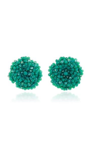Bibi Marini Mint Beaded Blossom Earrings