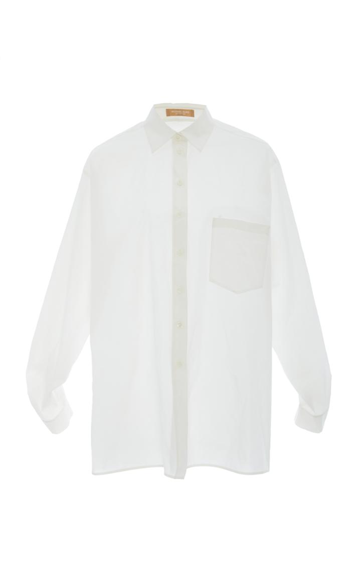 Michael Kors Collection Silk Button Up Shirt