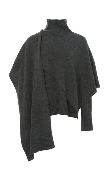 Lvir Draped Wool Turtleneck Sweater