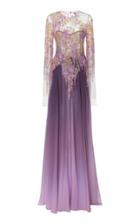 Moda Operandi Naeem Khan Lace-accented Gradient Chiffon Gown Size: 2