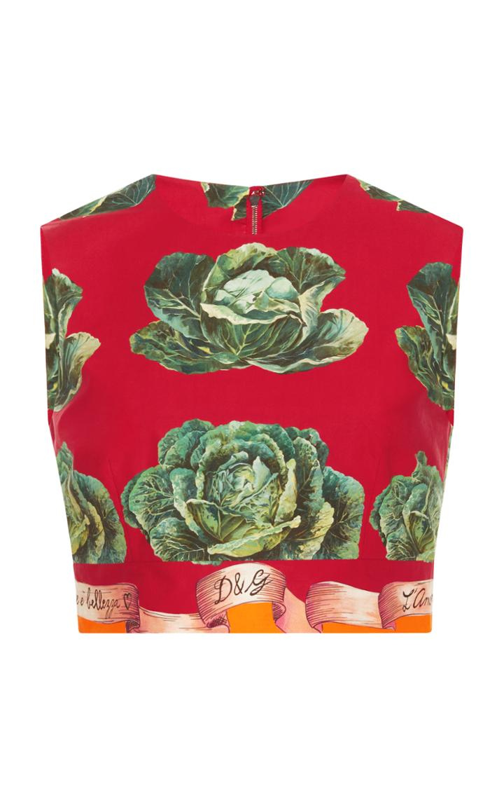 Dolce & Gabbana Sleeveless Cavoli Crop Top