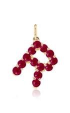 Moda Operandi Briony Raymond 18k Yellow Gold Large Ruby Confetti Letter Necklace